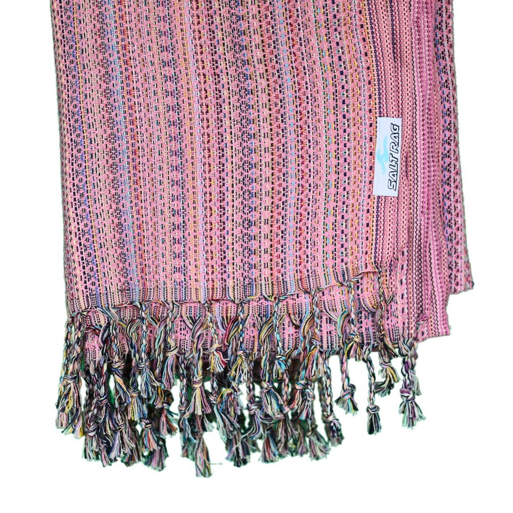 Salt Rag Beach Towel - "Pink Hippie Rag" [Sand Free Turkish Beach Towel]